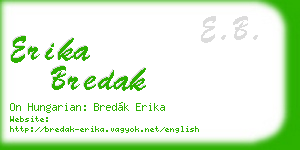 erika bredak business card